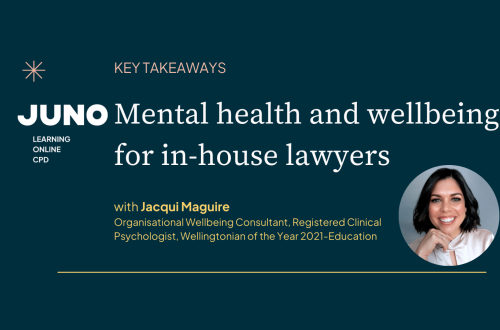 Key takeaways, Juno Learning: Mental health and wellbeing for in-house lawyers